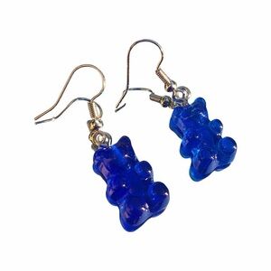 Blue Gummy Bear Dangle Earrings - Women Jewelry